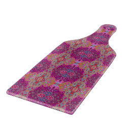 Abstrakt Magenta Pink, Blau und Rot Groovtern Must Schneidebrett