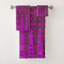 Abstrakt Magenta Retro Boomerang Waves