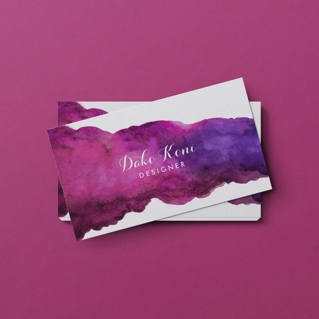 Abstrakt Magenta Wasserfarbe Visitenkarte (Von Creator hochgeladen)