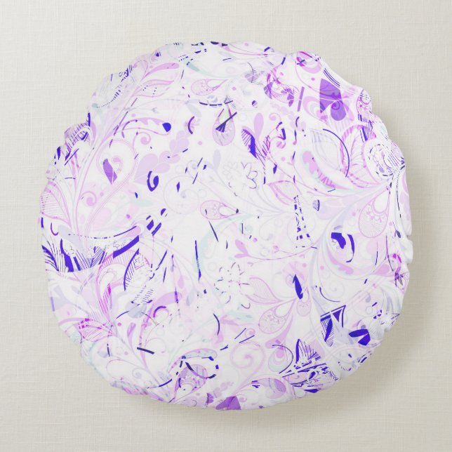 Abstrakt Mandala 2 Rundes Kissen (Vorderseite)