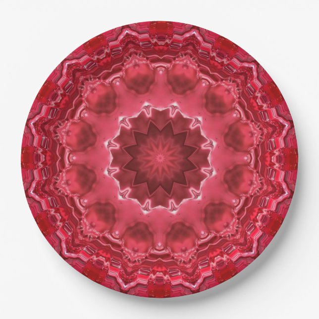 Abstrakt , mandala , Kaleidoskop Pappteller (Vorderseite)