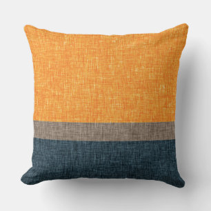 Abstrakt Mandarin Orange Tan Aquamarin Green Cross Kissen