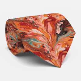 Abstrakt Marble Red Neck Tie Krawatte