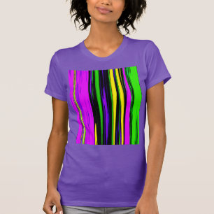 Abstrakt Mardi Gras Streifen T-Shirt
