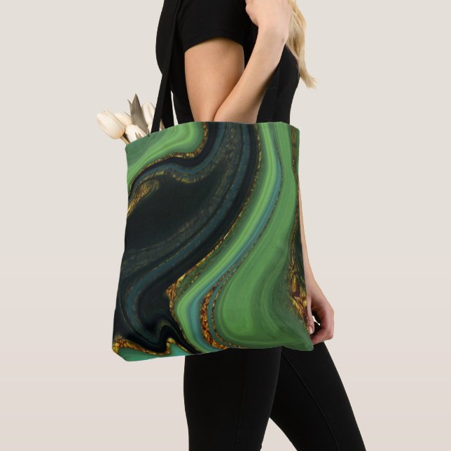 abstrakt marmoriertes Muster Tasche (Von Nahem)