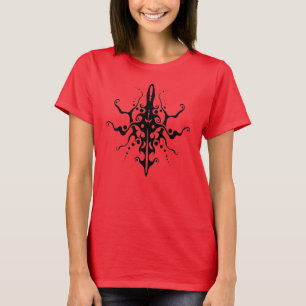 Abstrakt Mask Tribal Tattoo - schwarz T-Shirt
