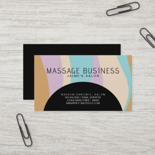 Abstrakt Massage Business Friseur Visitenkarte