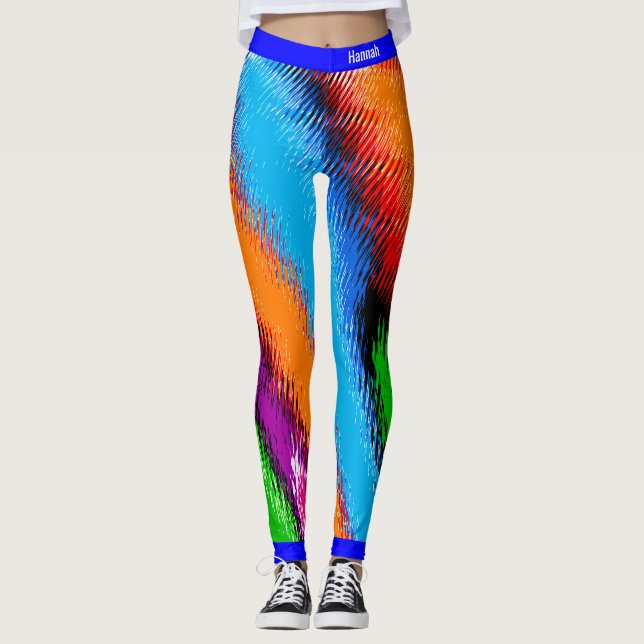 Abstrakt mehrfarbig leggings (Vorderseite)