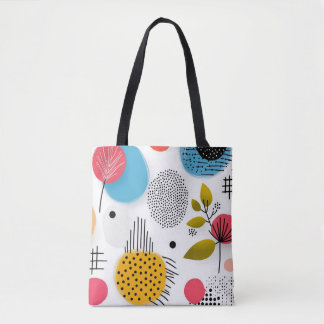 Abstrakt minimalistisch mit Blume Tasche