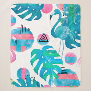 Abstrakt mit Aquarellbramingo und zufälligem Ellem Sherpadecke