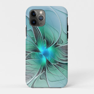 Abstrakt mit blauer, moderner Kunst des Fraktals Case-Mate iPhone Hülle