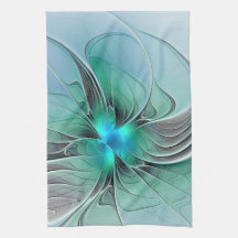 Abstrakt mit blauer, moderner Kunst des Fraktals