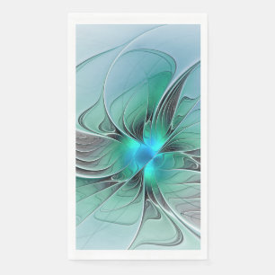 Abstrakt mit blauer, moderner Kunst des Fraktals Serviette