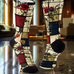 Abstrakt mit elegantem geometrischem Design Socken