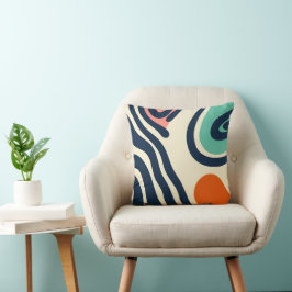 Abstrakt mit minimalem Retro-Design Kissen
