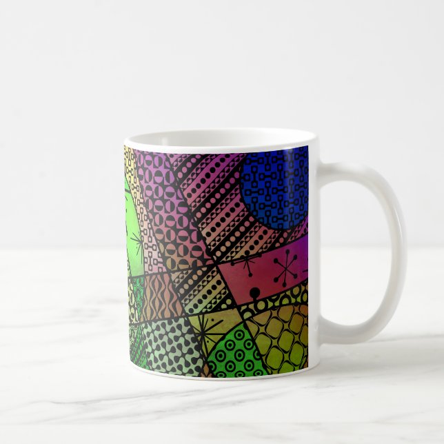 Abstrakt mit Texturen und Mustern Kaffeetasse (Rechts)
