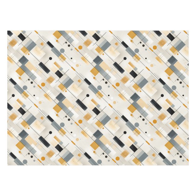 Abstrakt Mitte Jahrhundert Tischdecke (Vorderseite (Horizontal))
