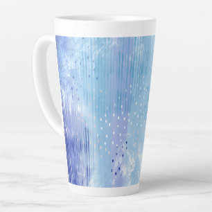 Abstrakt Mixed Media Blue Türkis Yellow Milchtasse