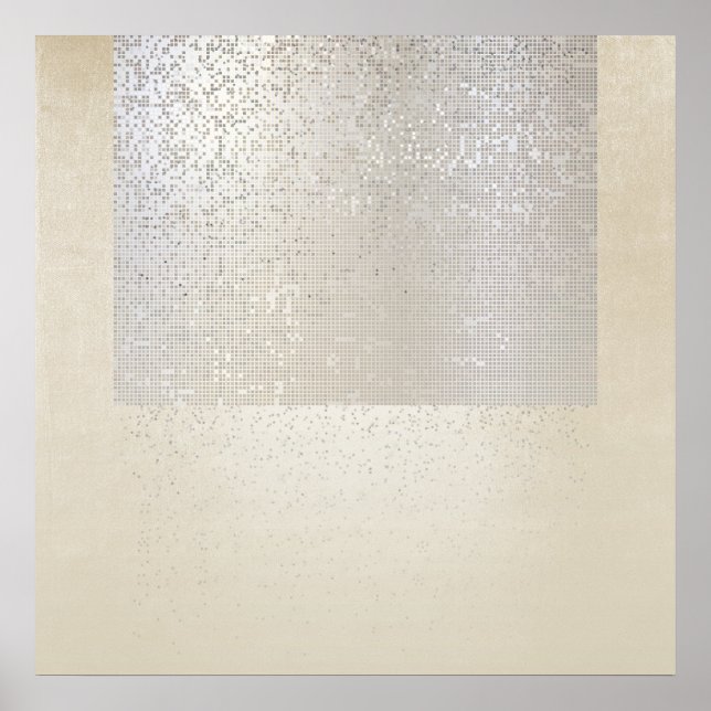 Abstrakt Modern Art Geometric Binary Cyber Poster (Vorne)