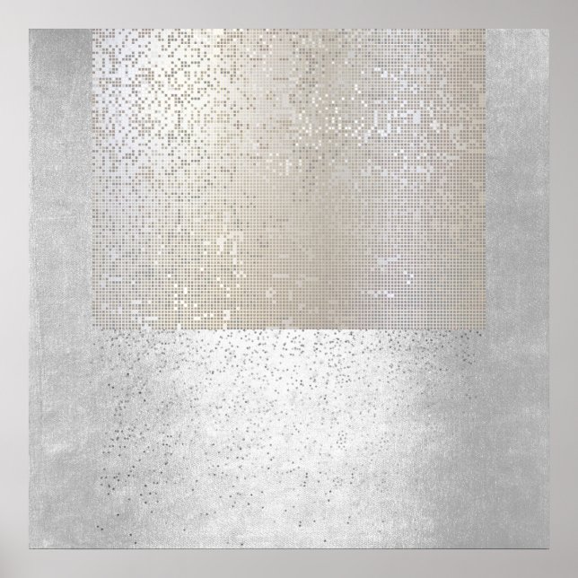 Abstrakt Modern Art Geometric Binary Cyber Poster (Vorne)