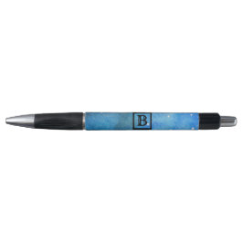 Abstrakt Modern Art Monogram Blue Black Kugelschreiber