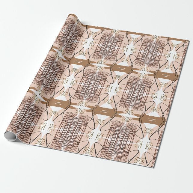Abstrakt Modern Earthy Terracotta Boho Geschenkpapier (Ungerollt)