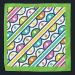 Abstrakt modern halstuch<br><div class="desc">Ein lustiger Entwurf von bunten Punkten, gestreift und Waves Bandana für Haustiere oder Menschen</div>