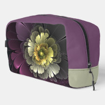 Abstrakt Modern Purpur Khaki Gray Fraktal Blume