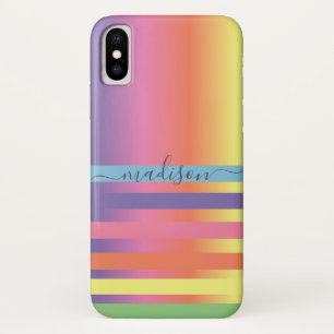 Abstrakt-Modern-Regenbogen-Monogramm Case-Mate iPhone Hülle