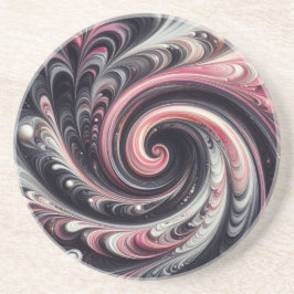 Abstrakt modern, rosa, schwarz und weiß getränkeuntersetzer