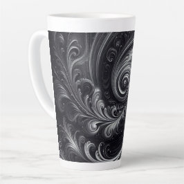 Abstrakt-modern, schlicht, schwarz und weiß milchtasse
