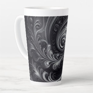 Abstrakt-modern, schlicht, schwarz und weiß milchtasse