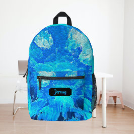 Abstrakt, modern, türkisfarbenes Mosaik, nach Maß Bedruckter Rucksack