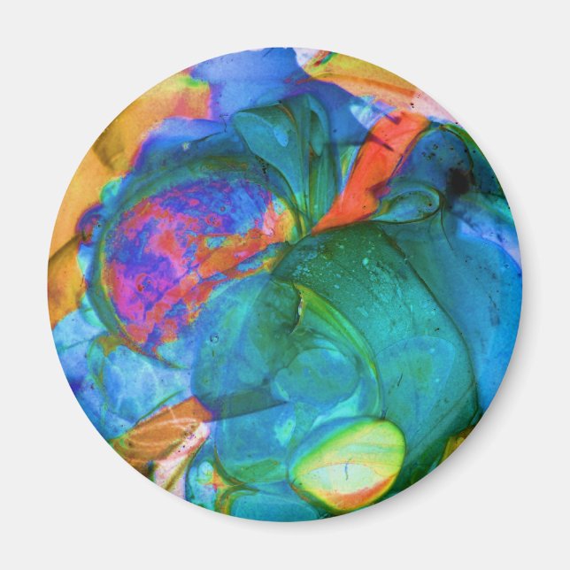 Abstrakt Modern USA Boro Glass Art Kühlschrankmagn Magnet (Vorne)