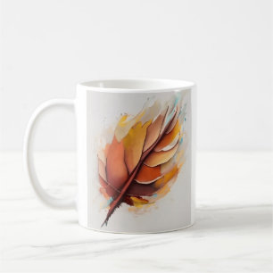 Abstrakt Moderne Blätter Gemälde Set, Leaf Kaffeetasse