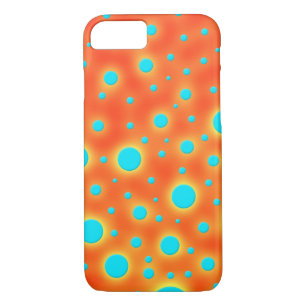 Abstrakt Moderne Kunst Türkis Orange iPhone 8/7 Hülle