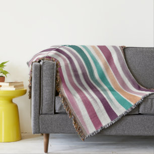 Abstrakt Moderne Lila Marsala Aquamarin Pinselstri Decke