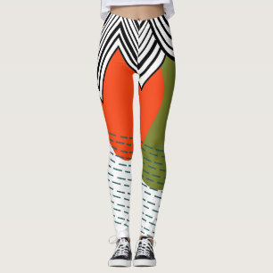 Abstrakt Moderne Mitte des Jahrhunderts  Leggings