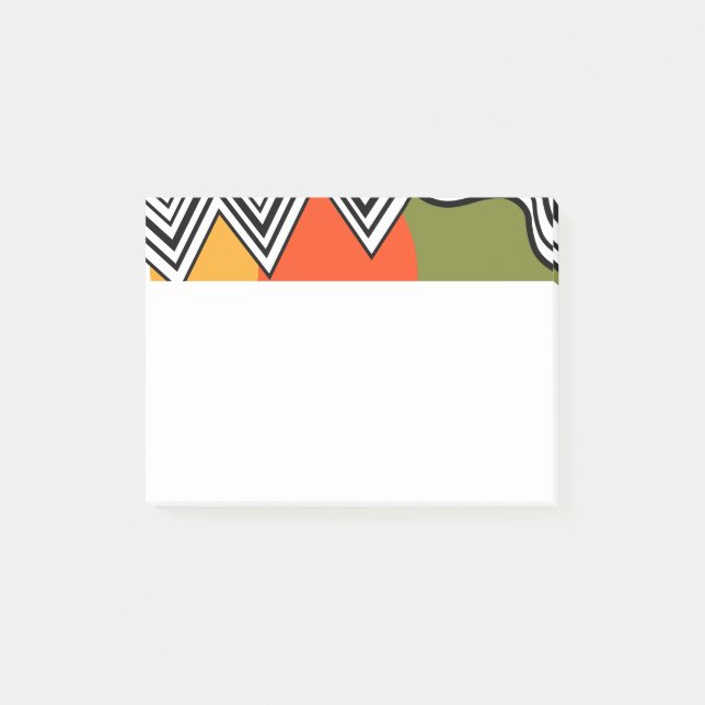 Abstrakt Moderne Mitte  Post-it Klebezettel (Vorderseite)