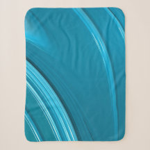Abstrakt Moderner Aquamariner Blauer Swirl Klein