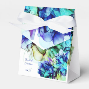 Abstrakt Modernes Blau und Türkis Geschenkschachtel