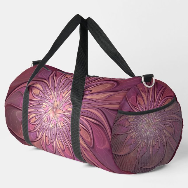 Abstrakt Modernes Fraktal Florenz Kunst, Dichtung  Duffle Bag (Rechte Ecke)