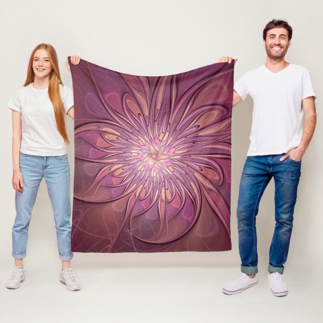 Abstrakt Modernes Fraktal Florenz Kunst, Dichtung  Fleecedecke (Beispiel)