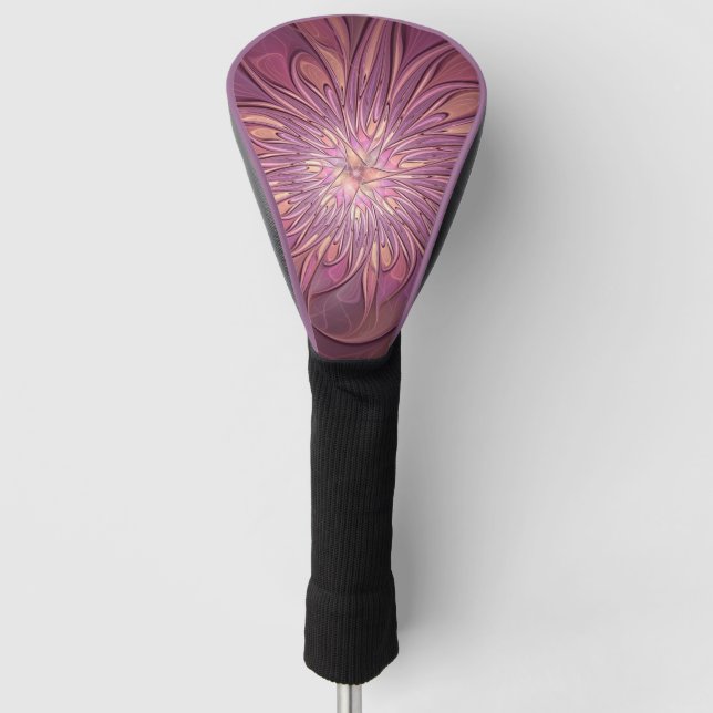 Abstrakt Modernes Fraktal Florenz Kunst, Dichtung  Golf Headcover (Vorderseite)