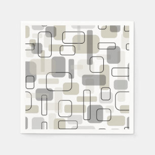 Abstrakt modernes geometrisches Design im Mittelal Serviette