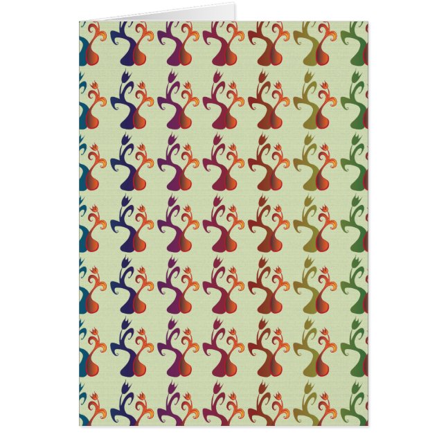 Abstrakt Modernes Multicolor Tulip Blumendesign (Vorne)