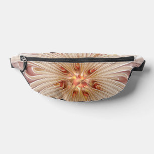 Abstrakt Modernes Peach Pasta Blume Fraktal Bauchtasche