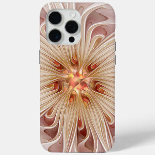 Abstrakt Modernes Peach Pasta Blume Fraktal Case-Mate iPhone Hülle