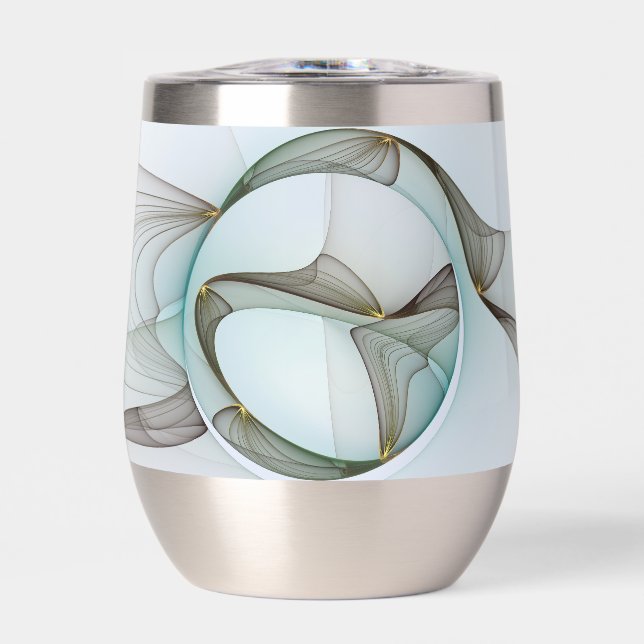 Abstrakt Modernes Türkis Braun Gold Elegante (Vorderseite)