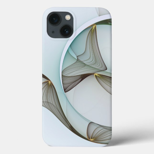 Abstrakt Modernes Türkis Braun Gold Elegante Case-Mate iPhone Hülle (Rückseite)